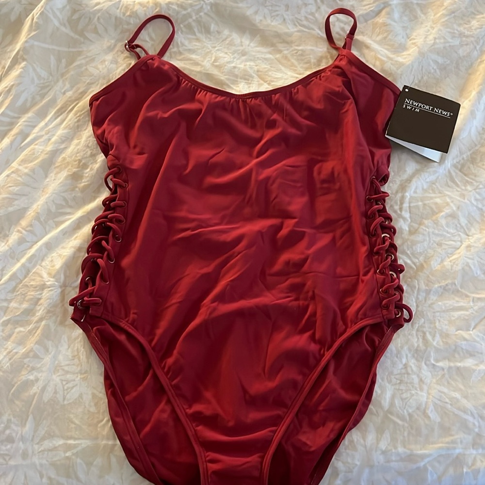 NWT Newport News red swim suit.